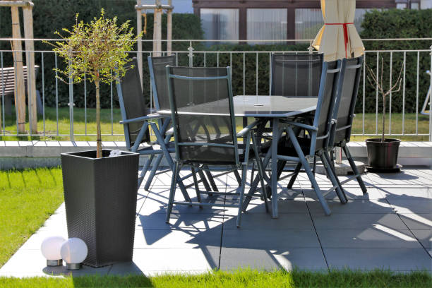 tiled patio
